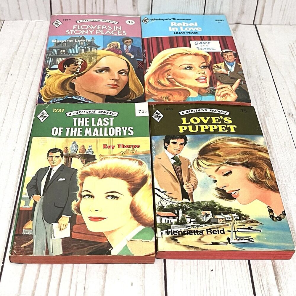 Vintage Harlequin Romance Novels Lot of 4 Books